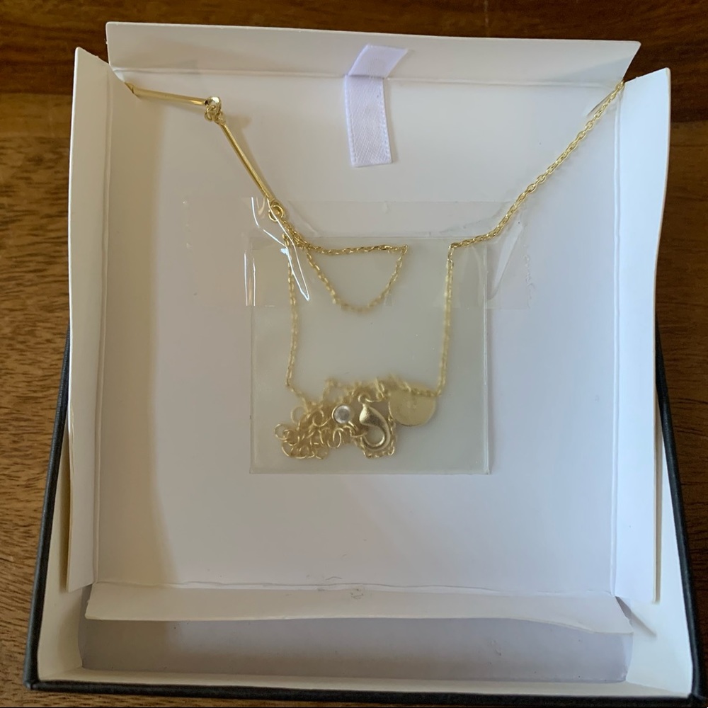 RAE DUNN Gold Moonstone Necklace - Picture 3 of 4